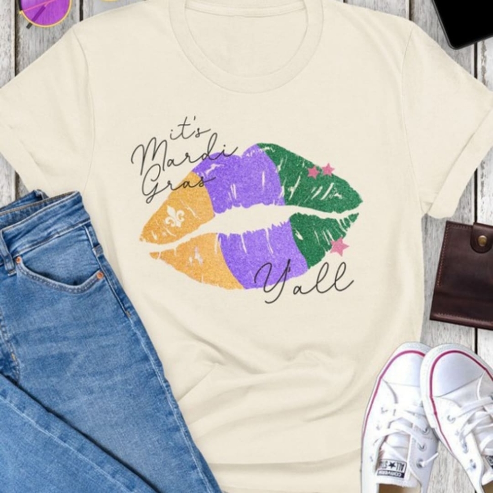 Mardi Gras Lips 💋 Graphic Tee